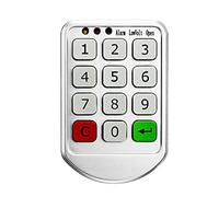 RASTKY Blocco Password del Pannello per Armadio Design Elegante Alimentatore di Emergenza USB Funzione di Blocco Temporaneo ABS Argento 2,2 * 3,3 * 0,6 Pollici