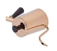 RASTKY Bollitore da caffè in Acciaio Inossidabile 304 Sicuro e Durevole con Manico Ergonomico in Legno Vaschetta Antigoccia da 700 Ml per L'home Office (Bocca lunga-oro rosa)