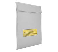 RASTKY Borsa di Sicurezza LiPo Ignifuga, Resistente Al Calore, per Riporre Batterie Al Litio, Custodia Portatile di Due Dimensioni per i Viaggiatori (L)