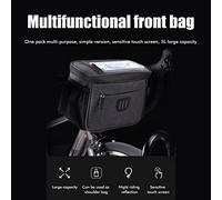 RASTKY Borsa Frontale per Cestino Bici Borsa da Ciclismo Impermeabile, Materiale Nylon PVC Resistente All'usura, Cerniera Sigillata, Copertura Trasparente per Telefono, Grande capacità 5 Litri, per