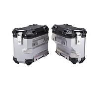 RASTKY Borsa Laterale Universale per Moto da 35 Litri, Impermeabile, Antiurto, Anti-collisione, Organizer per la Riparazione di Strumenti e Attrezzatura da Guida, Lega di Alluminio, Argento (SILVER)
