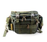 RASTKY Borsa per Attrezzatura da Pesca Borsa a Tracolla Resistente All'acqua per L'organizzazione delle Attrezzature | da Pesca in Poliestere per Esche da | Verde Militare 15,7 X 6,7 X,9 Pollici (#1)