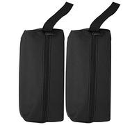 RASTKY Borsa per Attrezzi in Poliestere con Comodo Cinturino, Borsa per Attrezzi Portatile Taglia S da 2 Pezzi per Prodotti per Capelli e Matite (BLACK)