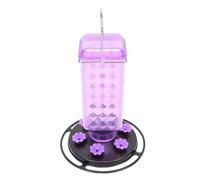 RASTKY Bottiglia a Bocca Larga per Prevenzione delle Api, Mangiatoia per colibrì a 6 Porte, per Vivaci Decorazioni da Giardino, per Osservare gli Uccelli All'aperto, in Plastica (PURPLE)
