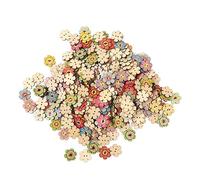 RASTKY Bottoni con Fiori in Legno Colori Ricchi retrò Grandi quantità per Progetti Artigianali Abbigliamento Borse da Cucito Fai da Te 300 Pezzi per Bambini Istruzione Legno di Pioppo (stile casuale)
