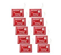 RASTKY Buste Natalizie Rosse in Tessuto Non Tessuto, Buste Natalizie Piccole, Porta Biglietti di Natale, Ciondolo Albero di Natale, 10 Pezzi per gli Auguri della Festa di