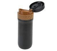 RASTKY Caffettiera Portatile per Esterni in Acciaio Inossidabile Caffettiera con Pressa Francese Spazzola per Tazza Isolata per Viaggiatori 320ML