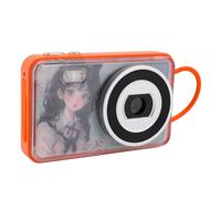 RASTKY Camera Digitale da 48 MP, Lente Posteriore Anteriore 4K, AF Anti Shake 18X Zoom, Creative Grating Card, Versatile Companion for Travel Selfies con Fotocamera Digitale 4K per (ORANGE)