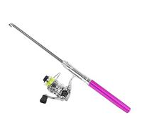 RASTKY Canna da Pesca Mini Pen con Mulinello Combinato - Canna in Lega di Alluminio Aeronautico Ultraleggera per la Pesca in Mare - Lunghezza Massima Spiegata 37,0" - Cuscinetto 2+1BB (PURPLE)