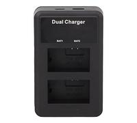 RASTKY Caricabatteria Sottile per Fotocamera Doppia USB per NP FW50, Protezione Multipla, Lunga Durata per Fotocamera A6300 A6100 A5100 Zve10,