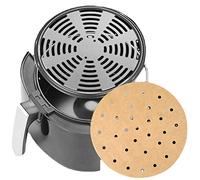 RASTKY Carta da Filtro Impermeabile per Friggitrice, Carta Pergamena Rotonda Antiaderente, Resistenza Al Calore Fino a 380 ° F, 9,5 Pollici, da 200 Tamponi (Colore naturale #13)