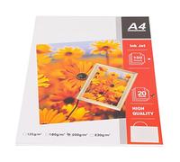 RASTKY Carta Fotografica Opaca da 20 Pezzi Carta per Stampante Fotografica Ad Alta luminosità Resistente All'acqua per la Produzione di Lucida da 200 G