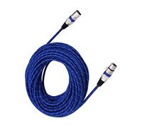 RASTKY Cavo per Microfono XLR Maschio Femmina Spina Bilanciamento Cavo MIC a 3 Pin Amplificatore di Potenza a Trazione Forte 1M-20M Blu (20m)