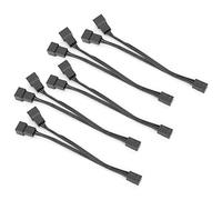 RASTKY Cavo Splitter Ventilatore PWM, Cavo Splitter da Ventola da 5 PCS da 1 a 2 Convertitore 3pin Slitt da 3pin Extension Power, Adattatore di Alimentazione della Ventola a Doppia Custodia