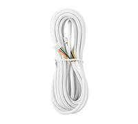 RASTKY Cavo Videocitofono Flessibile in Rame 25 M, 0,3 Mm, Cavo Telefonico a 4 Conduttori con Connettori di Ricambio, Materiale ABS+rame, Bianco