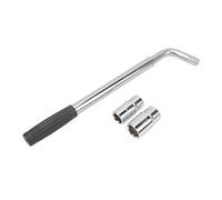 RASTKY Chiave per Ruota di Scorta per Auto con Impugnatura Ad Alta Sicurezza per Riparazioni Auto, Chiave Ad Alette Telescopica Tipo L per Dadi a Gola Stretta Avvitati, Acciaio Calibro 45, Bussole