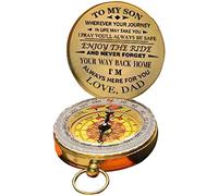 RASTKY Compass Antico Inciso per Escursioni - Bussola Luminosa da papà a Figlio Goditi il di Viaggio per Campeggio per le attività all'aperto Strumento di Navigazione - Ricordo Sentimentale