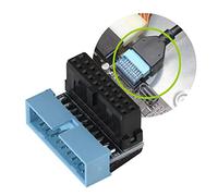 RASTKY Connettore della Scheda Madre USB Ad Alta velocità - 5pcs Header Interno della Scheda Madre USB 3.0 a 19 Pin Angolata - Compatibile per l'utilizzo del Desktop