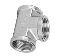 RASTKY Connettore per Tubi Filettati a T in Acciaio Inossidabile 304 e Accessorio Robusto Ripiano per Tubi industriali; IdealHome Improvement, Progetti e Applicazioni Idrauliche (3/4 * 3/4*/ Femmina)