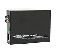 RASTKY Convertitore Multimediale in Fibra Ethernet con LED TX FX LINK ACT POWER FDX, Alloggiamento in Metallo Resistente, Plug and Play per Ambienti Interni Ed Esterni