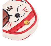 RASTKY Copertura per Mazza da per Centro Ricamo Elegante Gatto Fortunato, Protezione per Copritesta per Putter con Chiusura Magnetica per Amanti del, Grande Semicircolare