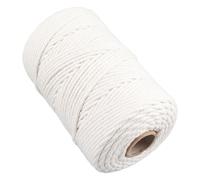 RASTKY Corda per macramè 4mmx21,9 Iarde Corda di Cotone Bianco per Appendere Piante da Appendere Alla Parete, Artigianato, Lavoro a Maglia, per gli Appassionati del Fai da Te