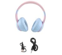 RASTKY Cuffia Wireless Chic con Luce LED, Cuffia Alla Moda BT5.3 per Telefoni Tablet PC Laptop, Lungo Tempo di Stand-by - Rosa/bianco (BLUE)