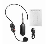 RASTKY Cuffie con Microfono Wireless Amplificatore Vocale Professionale Leggero Effetto Scenico 3D per Cantare e Parlare, Nero