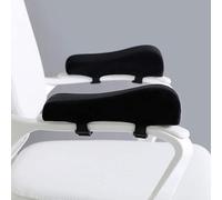 RASTKY Cuscini per Braccioli Ergonomici per Sedia Cuscini da Gioco Cuscino per Gomito per Sedia a Rotelle per Computer da Ufficio, Set di Braccioli in Cotone Memory (Flanella Davanti 6cm Dietro 3cm)