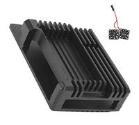 RASTKY Custodia in Lega di Alluminio Nera con Doppia Ventola di Raffreddamento per 3 B, Resistente Alla Ruggine, per Fanatici della Tecnologia, 1 Ventola