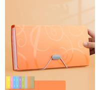 RASTKY Custodia Portadocumenti Espandibile Organizzatore di Documenti Sicuro con Foglio Adesivo Fornito con Maniglia Portatile per Cartella A6 13 Tasche per la Scuola Verde (C-2)