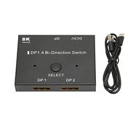 RASTKY Displayport 1.4 8K 60Hz Commutazione Facile per Splitter in Lega di Alluminio per il Tempo Libero in Ufficio