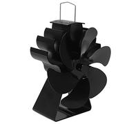 RASTKY Efficiente Ventola per Stufa a 6 Pale Riscaldata, Design in Legno, Resistente Alle Alte Temperature, Ventola per Camino a Risparmio Energetico, Tronchi Perfetti e