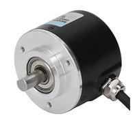 RASTKY Encoder Rotativo Incrementale Bifase a Prova di Alta Temperatura con Diametro Esterno di 50 mm. Tutti gli Ingranaggi in Metallo per il Controllo della Lunghezza di Taglio dell'acciaio. (500P/R)
