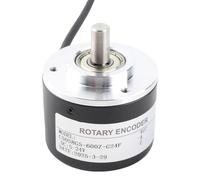 RASTKY Encoder Rotativo Incrementale Bifase a Prova di Alta Temperatura con Diametro Esterno di 50 mm. Tutti gli Ingranaggi in Metallo per il Controllo della Lunghezza di Taglio dell'acciaio. (600P/R)