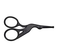 RASTKY Forbici Artigianali Forbici retrò in Acciaio Inossidabile per Design Gru Cucito Ricamo Strumenti Fai da Te per Tagliare la Carta 3,7 Pollici (per gru a testa tonda nere)