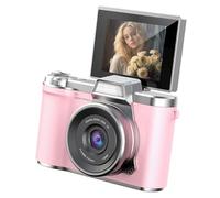 RASTKY Fotocamera Digitale da 48 MP Zoom 8X Mirrorless 1080P Flash Integrato Messa a Fuoco Automatica per gli Appassionati di Fotografia in Viaggio (PINK)