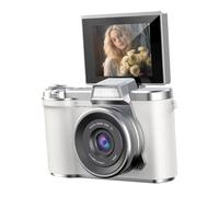 RASTKY Fotocamera Digitale da 48 MP Zoom 8X Mirrorless 1080P Flash Integrato Messa a Fuoco Automatica per gli Appassionati di Fotografia in Viaggio (WHITE)