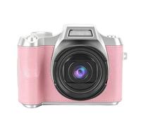 RASTKY Fotocamera Digitale, Fotocamera 4K 48MP con Messa a Fuoco Automatica con Zoom 18x e Schermo da 2,4 Pollici, per Ritratti Paesaggistici con Design Portachiavi (PINK)