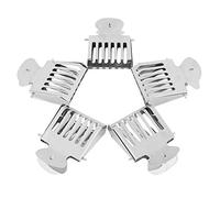 RASTKY Gabbia per Regine Durevole in Acciaio Inossidabile, Gabbia per Regine Facile da Usare, Strumento per Apicoltura Tipo Clamp/Holder a Libro da 5 Pezzi per Catturare le