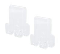 RASTKY Gancio per Porta in Vetro della Doccia, Resistente e Antiscivolo, per Organizzare il Bagno, 2 Ganci Sopra la Porta per Porte Senza Telaio Inferiori a 10 Mm, Adatti a Qualsiasi Configurazione