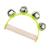 RASTKY Giocattolo Colorato con Campanelli con Manico in Legno per Bambini, Giocattolo Musicale Jingle Bell Dal Design Ergonomico per la Prima Educazione (GREEN)