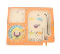 RASTKY Gioco Interattivo di Labirinto di Flipper in Legno per Bambini, Giocattolo Educativo Portatile per Divertimento Multigiocatore, Robusto Giocattolo di Movimento della Pallina in Legno di Acero