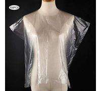 RASTKY Grembiule da Salone Usa e Getta Mantella 100 Pezzi Copertura Impermeabile per Taglio Capelli per Strumenti da Barbiere Domestico, Grembiule da Barbiere Trasparente Leggero per Abito da