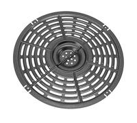 RASTKY Griglia per Friggitrice Rotonda per Uso Alimentare con Design della Maniglia, Piatto per Frutta e Verdura con Rivestimento Antiaderente Sana, Adatta per Ali di Pollo, Patatine, 1 Pezzo (22