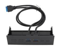 RASTKY Hub USB 3.0 da 5,25" Sul Pannello Frontale con Due Porte, Scheda di Espansione Ad Alta velocità per Giocatori PC, Installazione Semplice