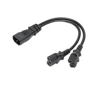 RASTKY IEC320 C14 a Doppio Cavo Splitter C15 Y, Lampada Scrivania Maschio a Femmina di Alimentazione, Stampante, Proiettore, 10A 250 V, 12.6in