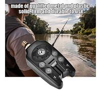 RASTKY Indicatore di Avviso di Morso di Pesca a LED in Metallo e Plastica Bastone Luminoso di Avviso Sonoro Regolabile | Blu | 4,5 X 2 X 1,6 Pollici per Gli Appassionati di Pesca (Black)