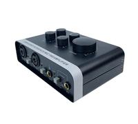 RASTKY Interfaccia USB con Preamplificatore Microfono a 48VPower, Professional Sound Mixer, XLR e 1/4in per la Registrazione e il Podcasting per PC