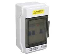 RASTKY Interruttore Automatico A 2 Vie IP66 Interruttore Automatico di Dispersione 40 A 30 MA RCD con 2 MCB Impianto Elettrico Sicuro in Garage, Officine e Altri Edifici Ausiliari - 230 V AU